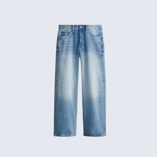 High Rise Barrel in Soft Blue Jean