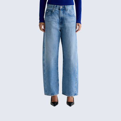 High Rise Barrel in Soft Blue Jean