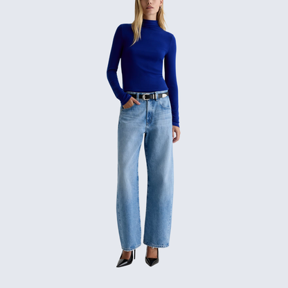 High Rise Barrel in Soft Blue Jean