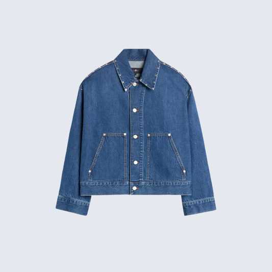 Stud Trim Denim Jacket
